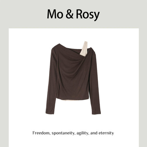 MO&ROSY【南岸慢行】百搭荡领假两件上衣 MR821C067