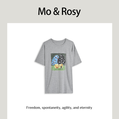 【入驻首秀】MO&ROSY【油画】百搭个性圆领短袖MR327J031