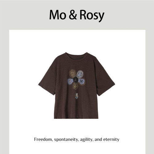 MO&ROSY【纯白恋歌】  百搭圆领花朵短袖MR821W015