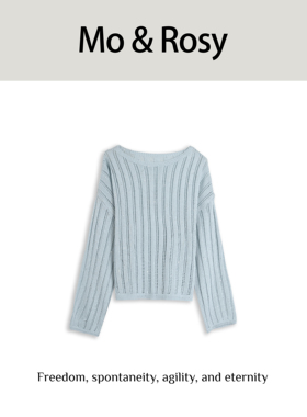 【入驻首秀】MO&ROSY【白日绮梦】镂空圆领套头针织上衣MR327W101