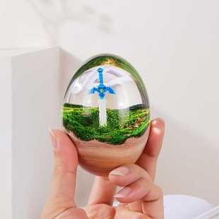 塞尔达传说大师之剑驱魔之剑王国之泪天空之剑蛋形树脂艺术摆件饰