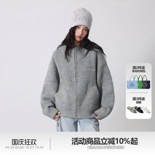 LMLSTUDIOS混纺高领连帽毛衣