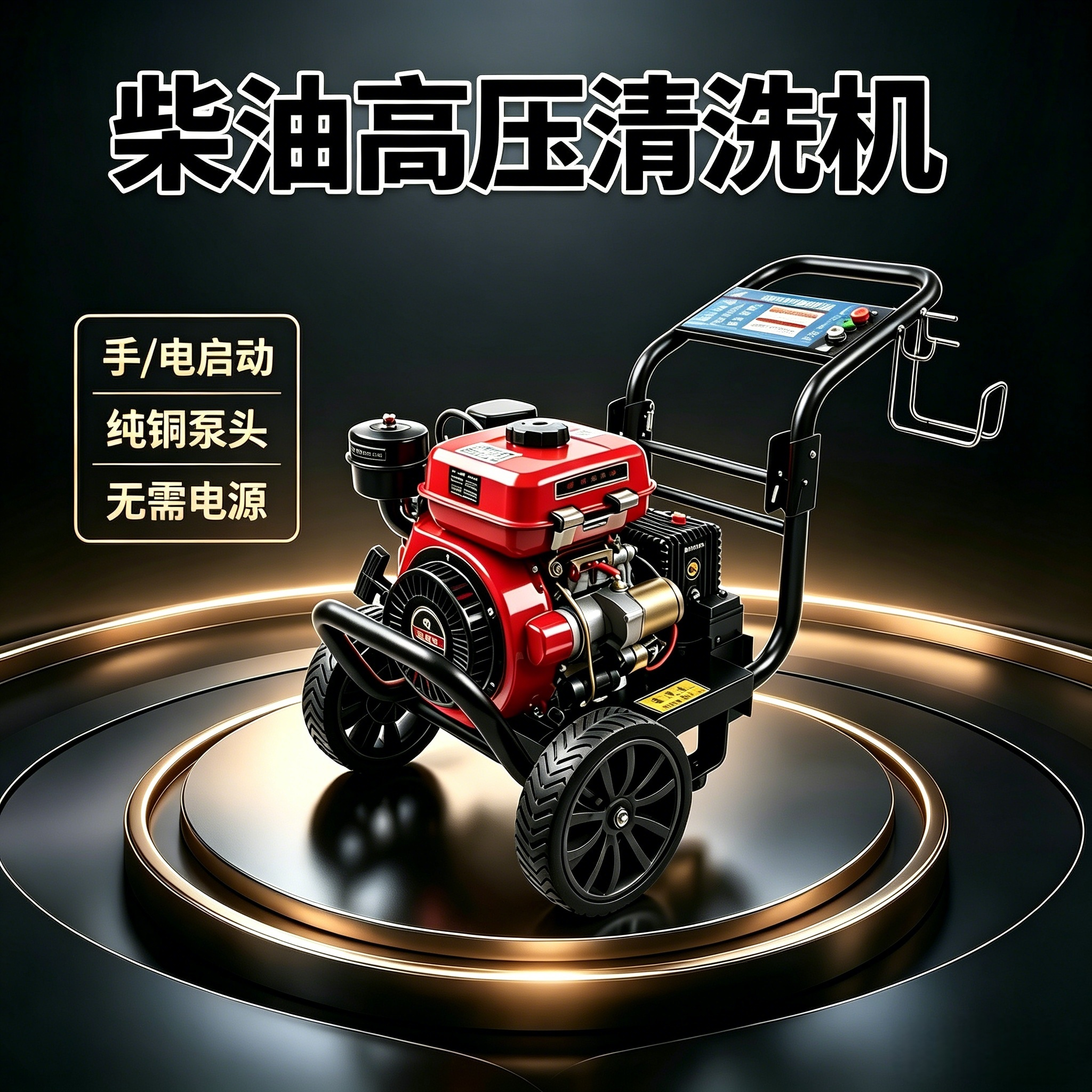 柴油高压清洗机商用大功率汽油洗车机物业市政洗车器洗地力帆本田