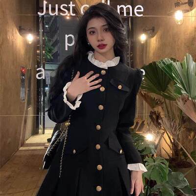 韩系财阀千金小香风洋装