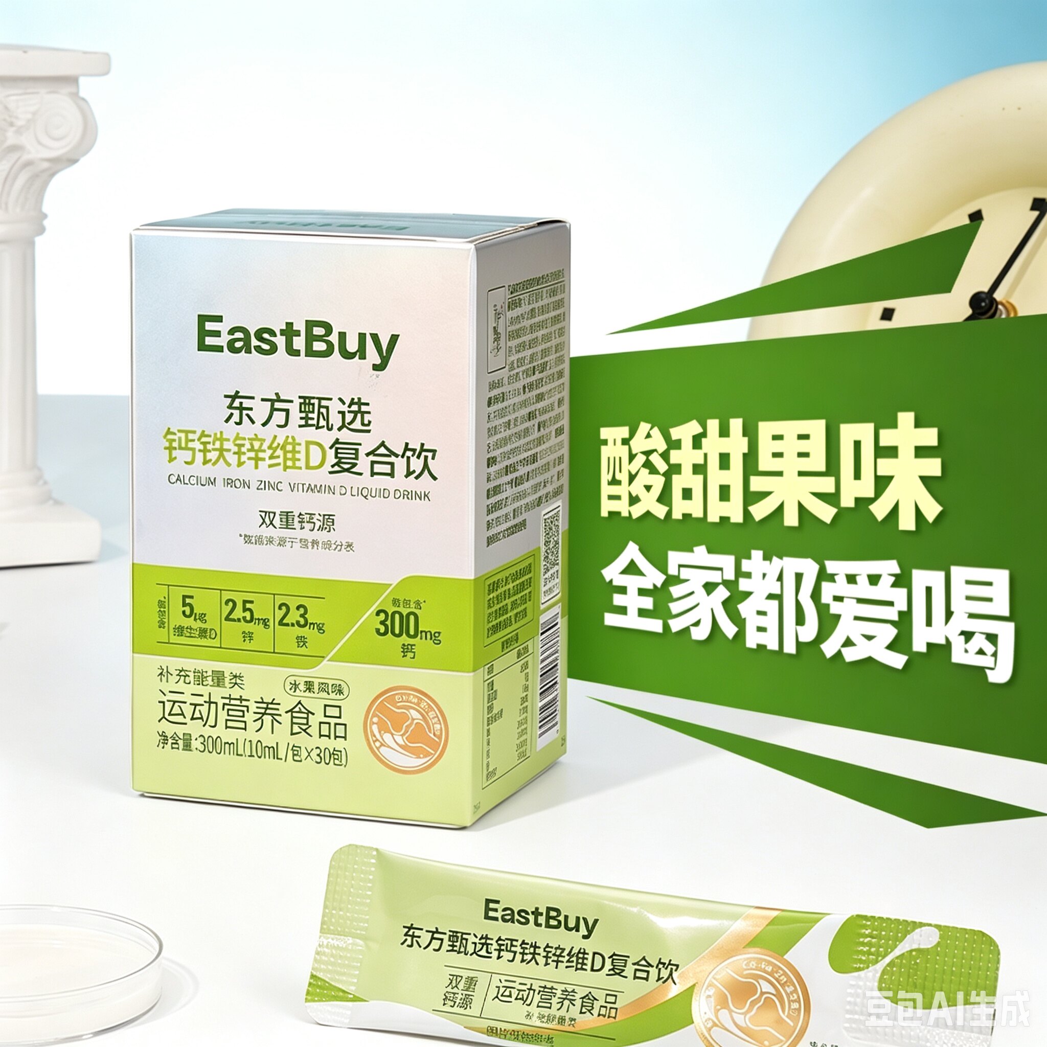 东方甄选液体钙锌维生素D3营养品