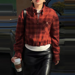 宽松长袖 复古风格 新款 女2025春秋季 衬衣通勤洋气显瘦外套潮 纹衬衫
