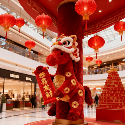 马年创意装饰商场高级感拍照打卡