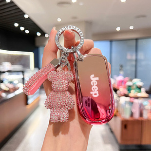 适用吉普指南者钥匙套jeep自由光大切诺基壳自由侠包大指挥官壳扣