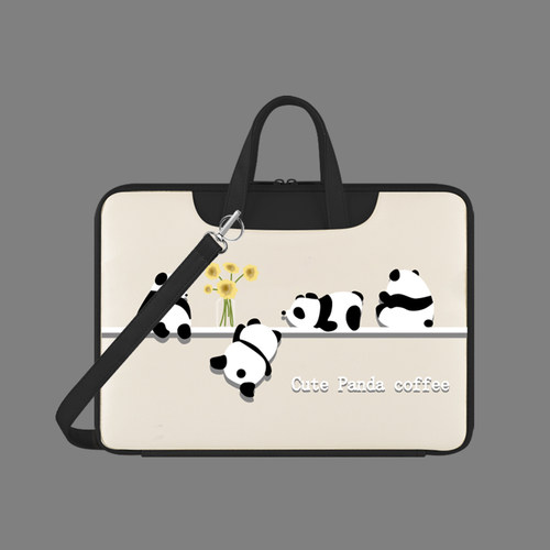 肩带款斜挎防水卡通熊猫电脑包