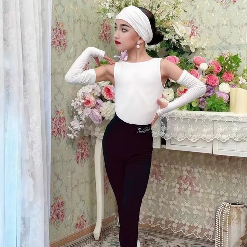 秋季SQ女童拉丁舞上衣长裤练习服