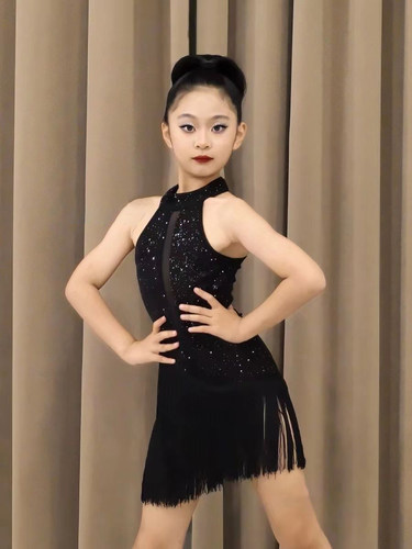 2026女童拉丁舞服无袖专业练功服