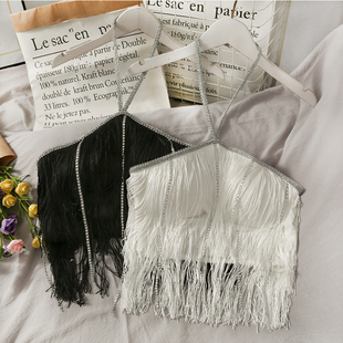 and tassel versatile neck base百搭挂脖流苏吊带 halter Simple
