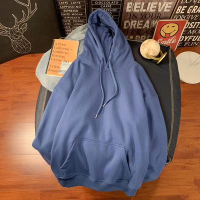 Pure color simple tooling couple's sweater  简约工装情侣卫衣