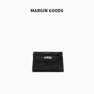 Goods新款 Margin 女士包包印花手提包复古百搭黑色小方包