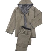 工地抗洪 分体式 劳保帆布衣雨加厚双层帆布耐磨防刮雨衣雨裤 套装