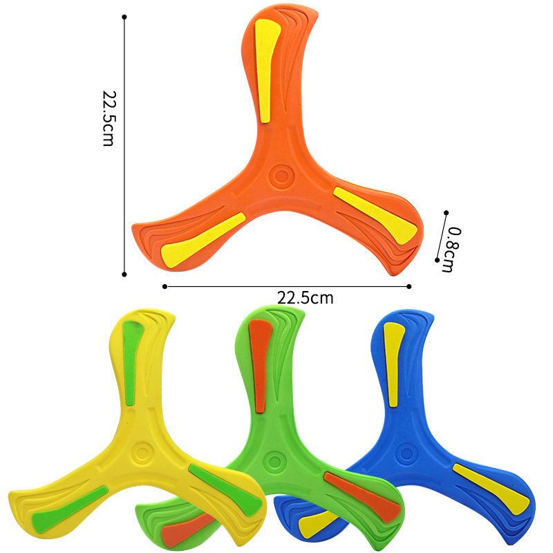 EVA儿童手抛三叶回旋镖儿童户外运动玩具软体三角飞碟片亲子互动