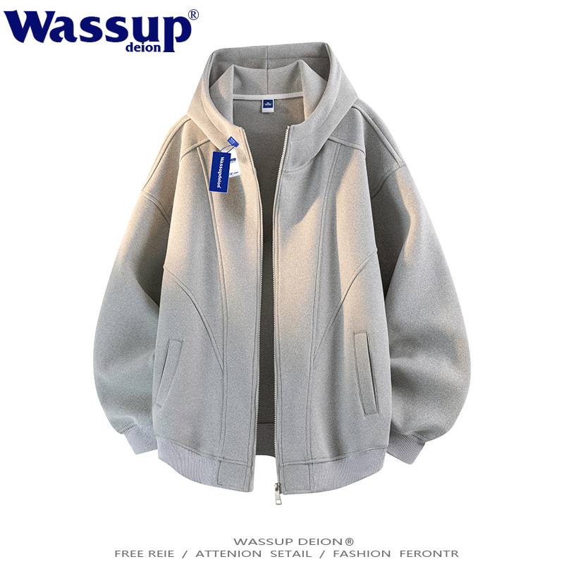 连帽开衫卫衣外套百搭保暖长袖男