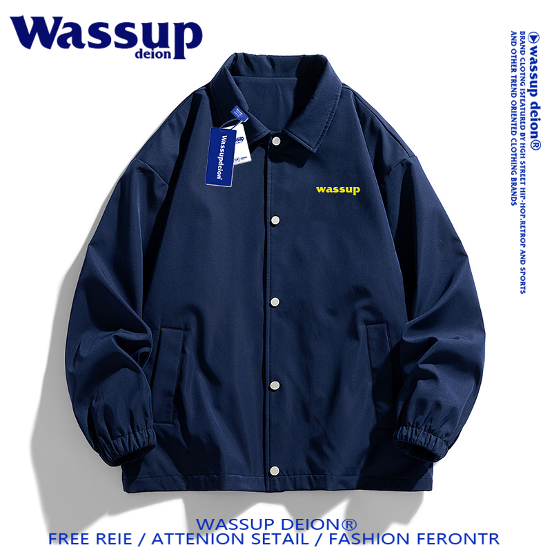 翻领夹克外套男春秋季防风棒球服