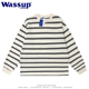 百搭套头打底衫 wassupdeion美式 男女款 条纹T恤卫衣男春季 纯棉 长袖