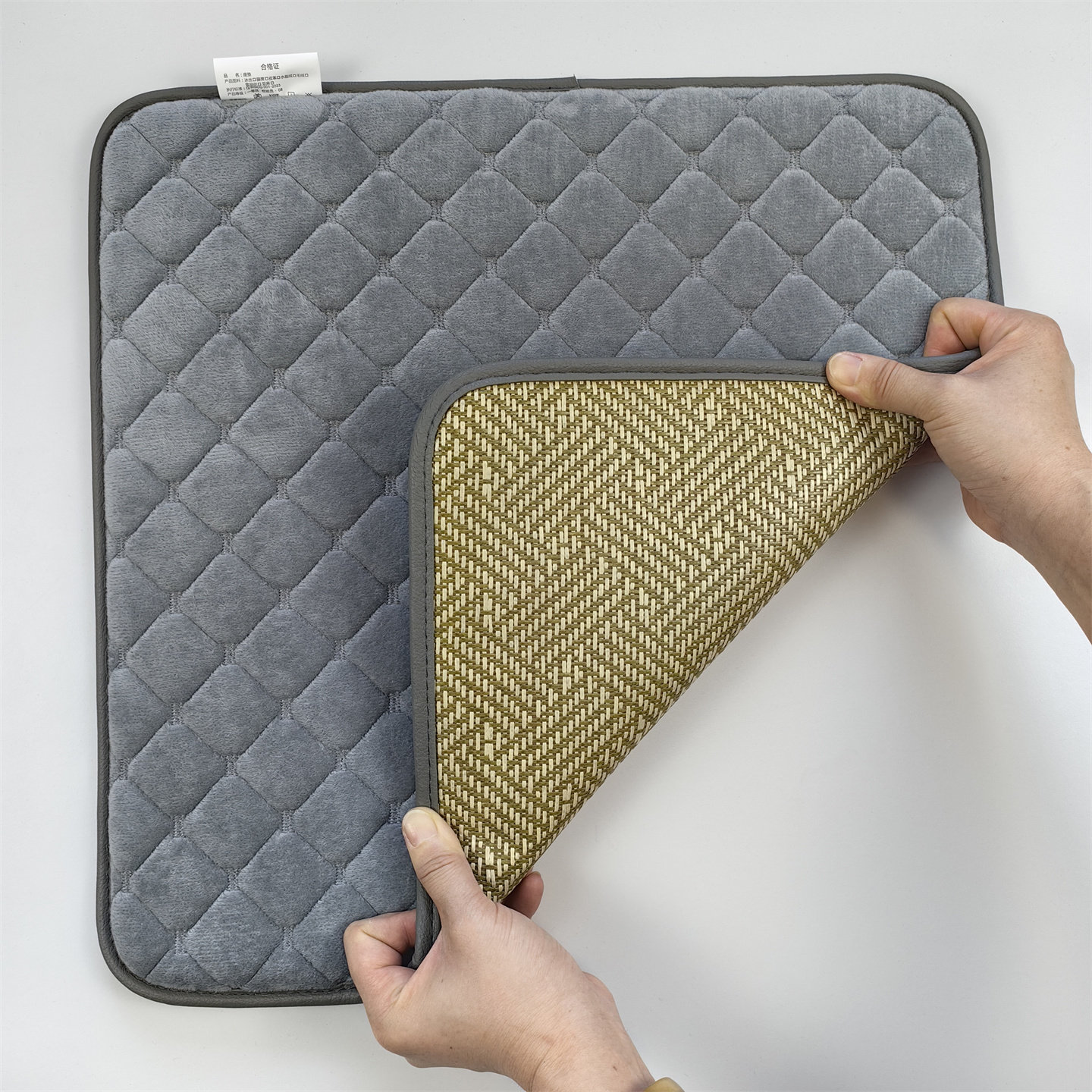 阔邺绒绒布藤席双面四季可用椅垫