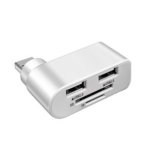 USB扩展器多功能读卡器笔记本台式电脑HUB集线器U盘鼠标键盘一拖四转接头SD/TF内存卡接口车载转换器汽车插头