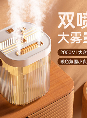 静音喷雾加湿器家用卧室学生宿舍小型空气大容量插电孕婴桌面办公