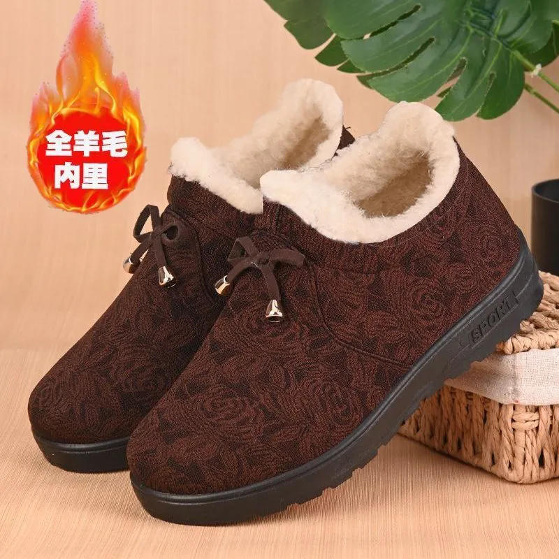 冬季老北京布鞋女老人中老年皮棉鞋加厚保暖加绒防滑奶奶妈妈棉靴,女鞋,棉鞋,淘宝优惠券,粉丝福利购,淘宝优惠卷