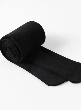 日系燕麦白色打底裤女秋冬加绒加厚外穿显瘦竖条纹棉裤踩脚连裤袜