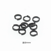 (10 упаковка) 4 мм черный двойной круг