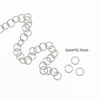 Стальной цвет 5*0,7 Открывающее кольцо (один кусок 10 см, несколько снимков не разрешается открывать) TGL06
