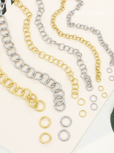 Ювелирные изделия Dongxia, открытое кольцо из полированной титановой стали, съемное соединительное кольцо из 18-каратного золота с гальваническим покрытием в печи.