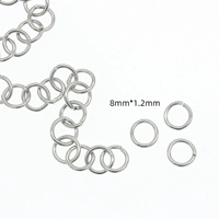Стальный цвет 8*1.2 Открывающее кольцо (один кусок 10 см, несколько снимков не разрешается открывать) TGL08