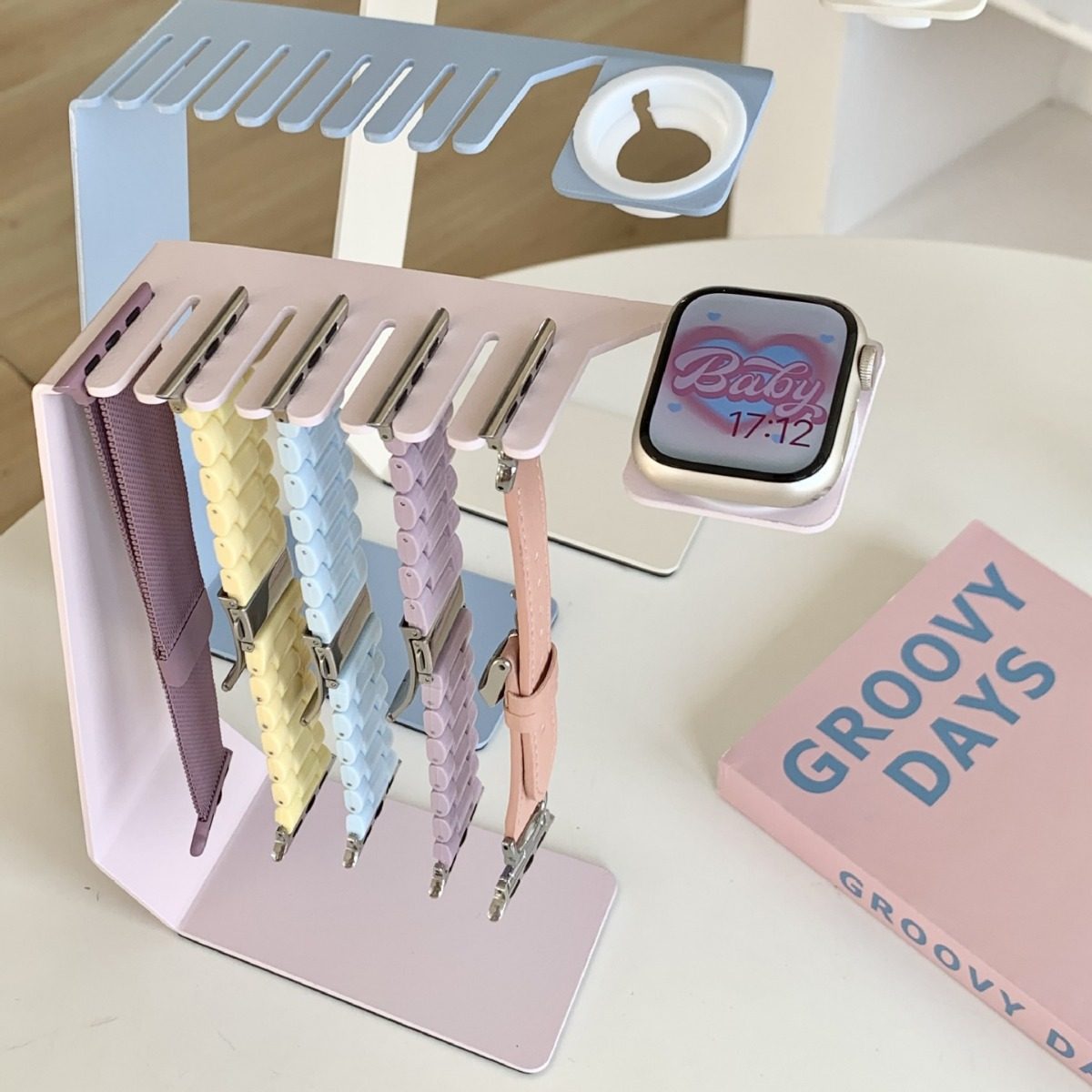 表带收纳层架适用苹果手表iwatch多功能充电座金属支架桌面apple,智能设备,智能手表/手环充电支架,淘宝优惠券,粉丝福利购,淘宝优惠卷