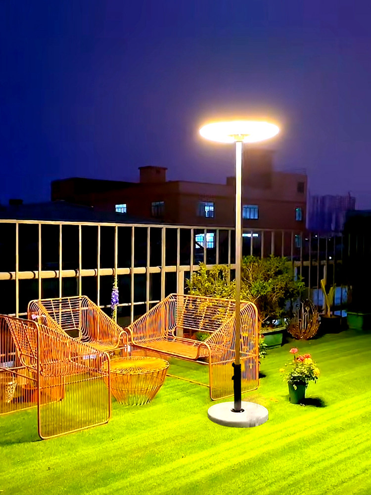 墨氏庭院花园民宿高端防水自动开光大理石移动太阳能落地灯