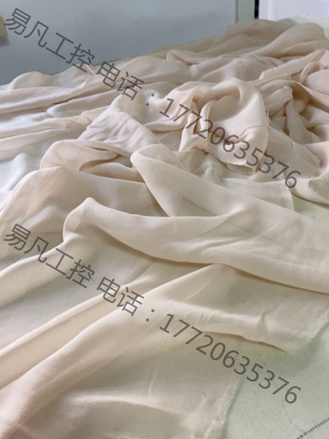 真丝100%桑蚕丝浅粉色乔其纱真丝布料a10