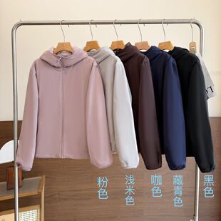大工厂订单秋冬女士双面穿防风摇粒绒拉链连帽保暖外套女装487603