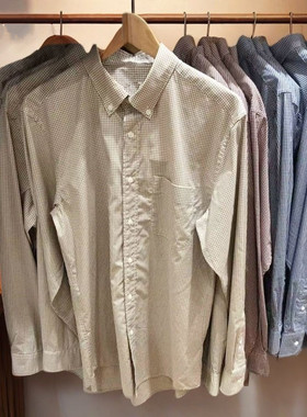 男装！试衣间2025新款优质长绒棉格子衬衫长袖衬衣E480648 476015