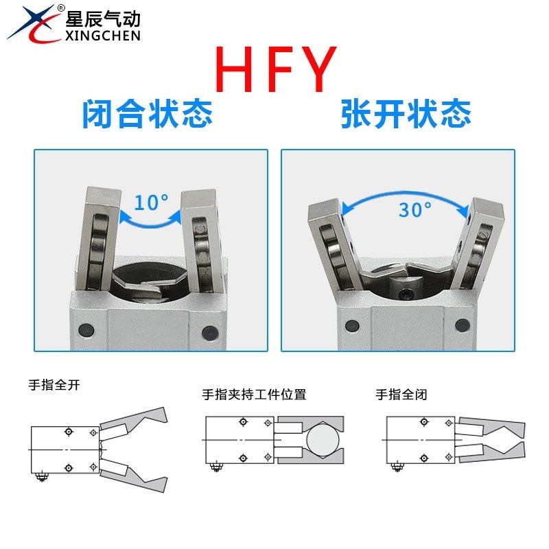 气动 滑台气爪MHL2/MHF2/HFY/MHC2-10/16/20/25-D1/S手指气缸