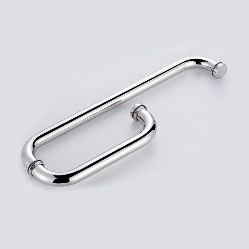 厂家直供304不锈钢把手浴室拉手淋浴房玻璃门圆管七字型L型拉手