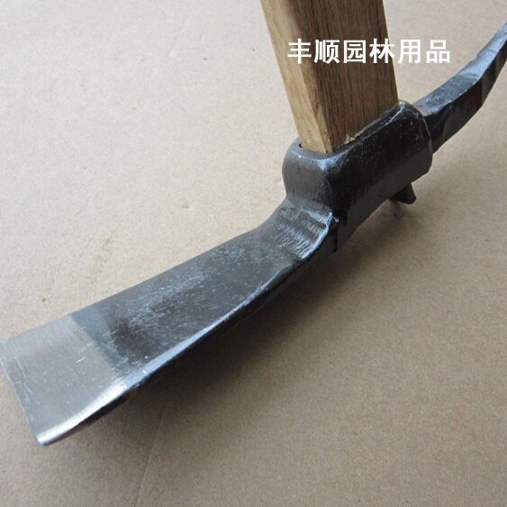 九佐吉全钢锻打两用锄镐/锄头尖镐/小尖镐锄头/锻造农具锄头挖笋图片