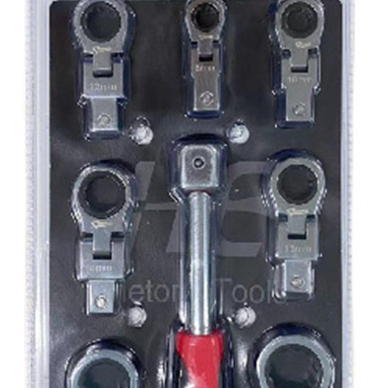 厂家供应脱卸式棘轮扳手套件可换头双泡壳汽车维修工具套装