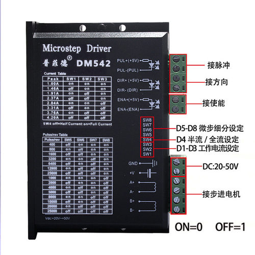 DSP数字式57 86步进电机驱动器 DM542 128细分替代M542/2M542包邮