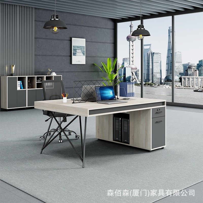 职员办公桌椅组合员工位六双四人屏风财务卡座46厦门泉州家具