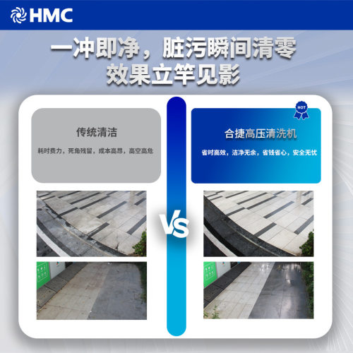 HMC合捷冷水电动高压清洗机手推式商用便携式洗车机刷车机洗车泵2