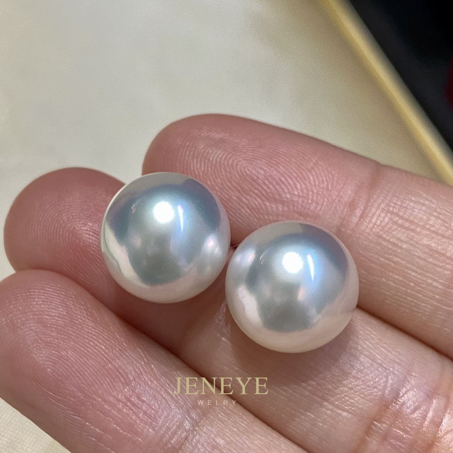 海水珍珠珠宝定制澳白耳钉图片