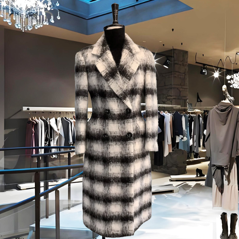 设计师买手店高端加厚加长保暖洋气呢子外套羊毛羊驼毛女byqw9757