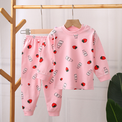 春秋儿童内穿纯棉套头秋衣秋裤