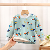 加绒圆领保暖秋衣加厚上衣肩开扣打底衫 睡衣绒衣内穿外穿a类秋冬