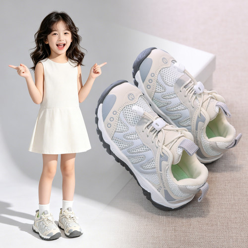 女童运动鞋2026新款夏季网面透气儿童鞋子慢跑软底轻便小女孩大童