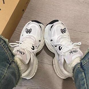 女童运动鞋春季网面透气儿童老爹鞋女款2026新款大童鞋子防滑时尚